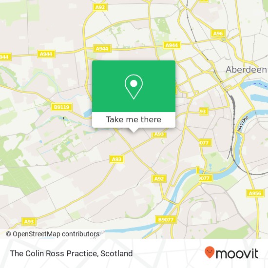 The Colin Ross Practice map