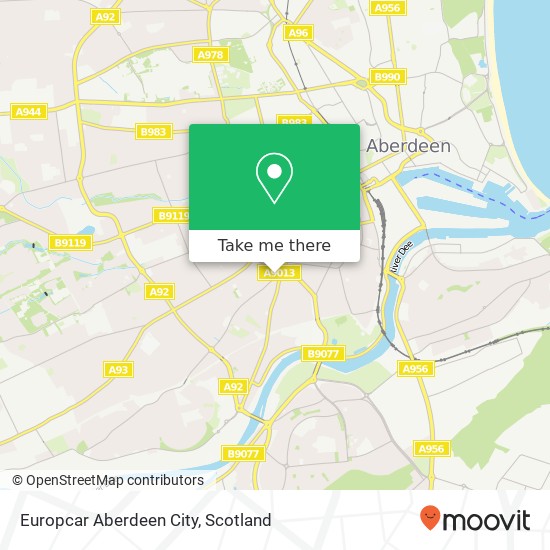 Europcar Aberdeen City map