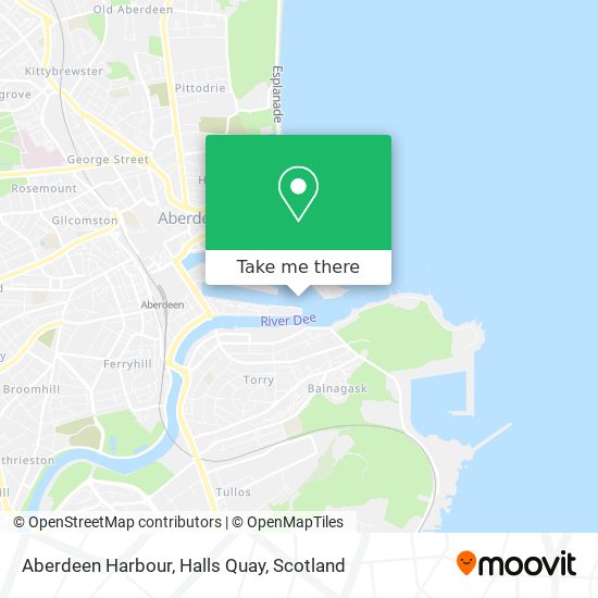 Aberdeen Harbour, Halls Quay map
