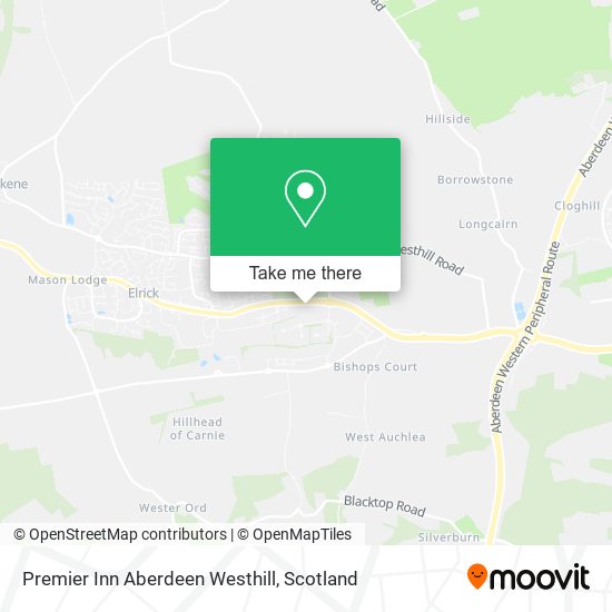 Premier Inn Aberdeen Westhill map