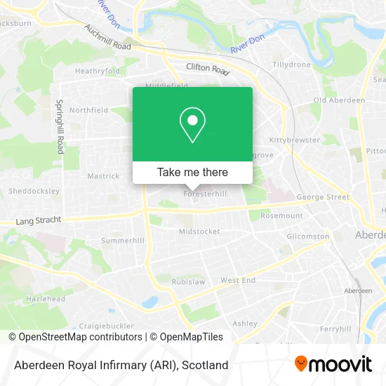 Aberdeen Royal Infirmary (ARI) map