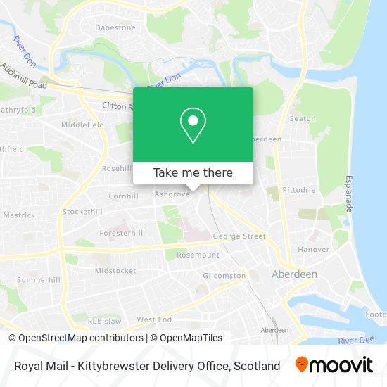 Royal Mail - Kittybrewster Delivery Office map