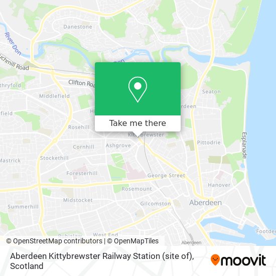 Aberdeen Kittybrewster Railway Station (site of) map