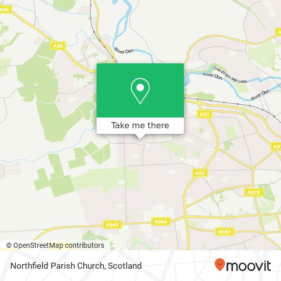 Northfield Parish Church map