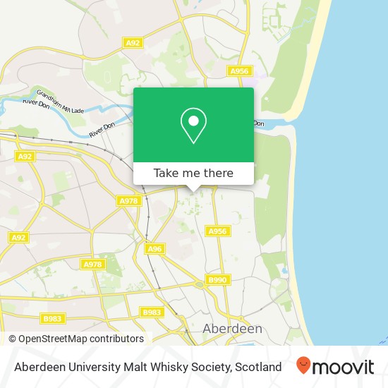 Aberdeen University Malt Whisky Society map