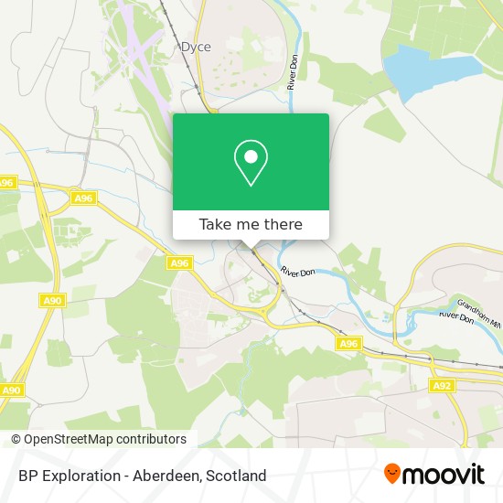 BP Exploration - Aberdeen map