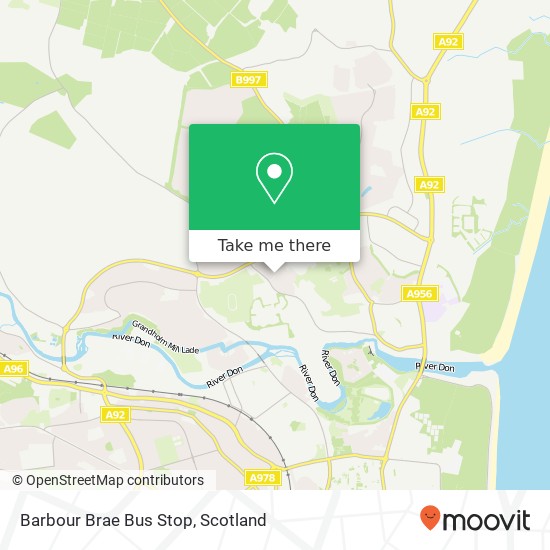 Barbour Brae Bus Stop map
