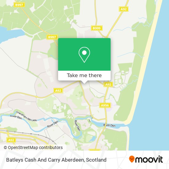 Batleys Cash And Carry Aberdeen map