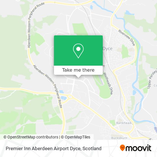Premier Inn Aberdeen Airport Dyce map