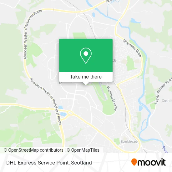 DHL Express Service Point map