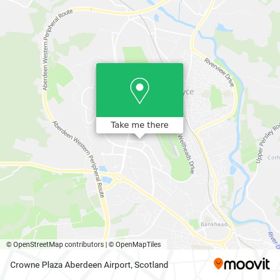 Crowne Plaza Aberdeen Airport map