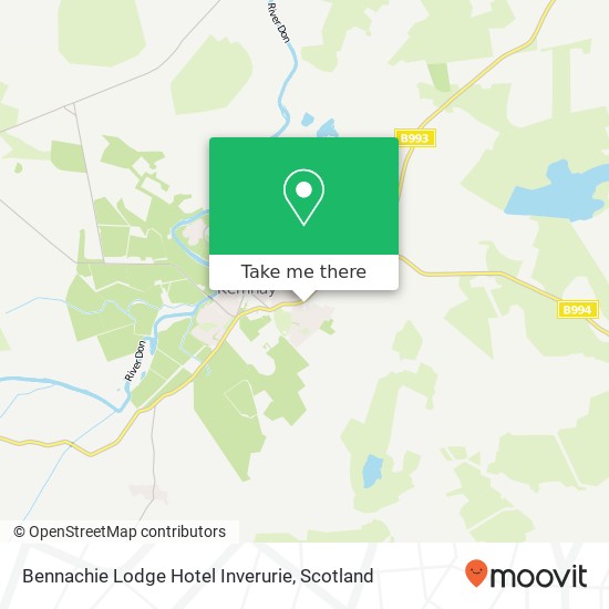 Bennachie Lodge Hotel Inverurie map