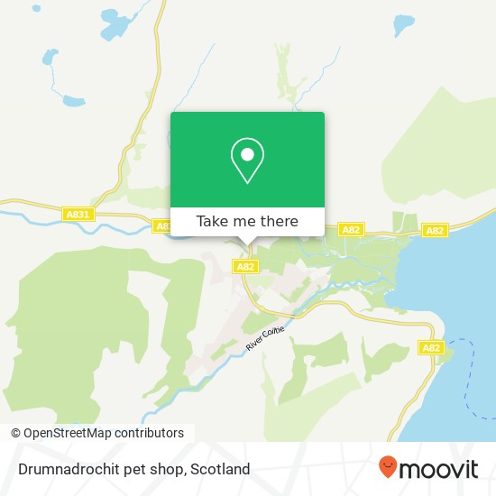 Drumnadrochit pet shop map