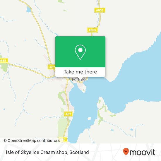 Isle of Skye Ice Cream shop map