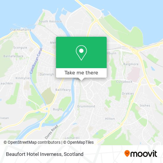 Beaufort Hotel Inverness map