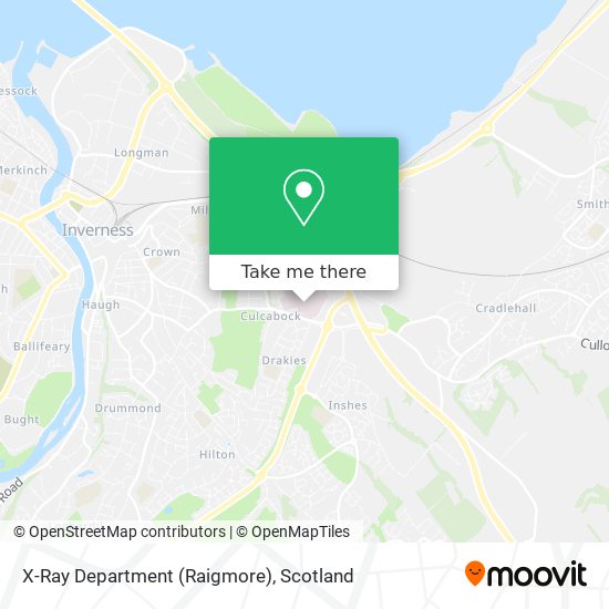 X-Ray Department (Raigmore) map