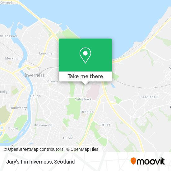 Jury's Inn Inverness map