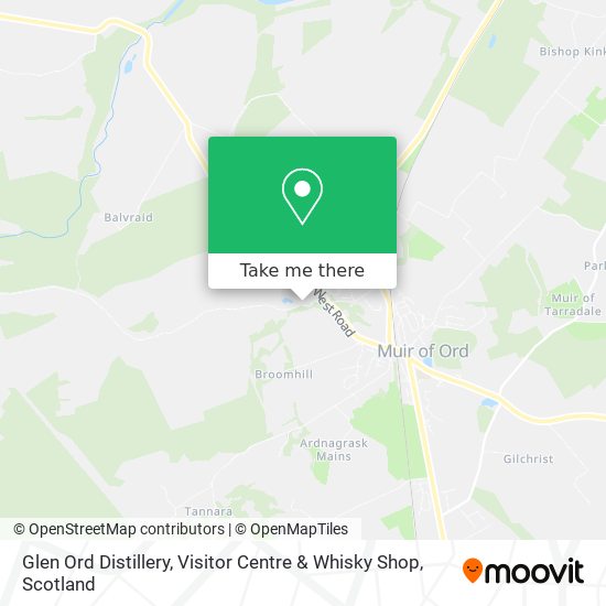 Glen Ord Distillery, Visitor Centre & Whisky Shop map