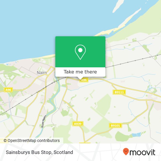 Sainsburys Bus Stop map
