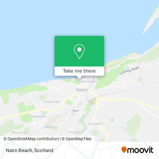 Nairn Beach map