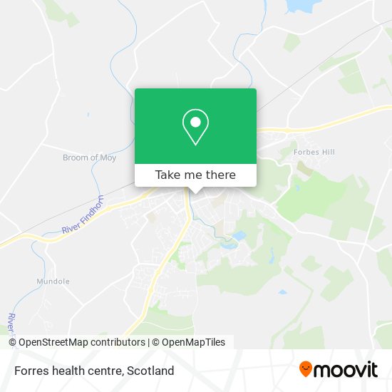 Forres health centre map