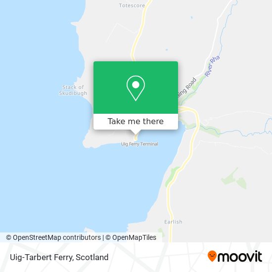 Uig-Tarbert Ferry map