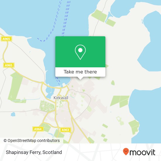 Shapinsay Ferry map