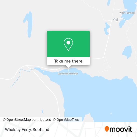 Whalsay Ferry map