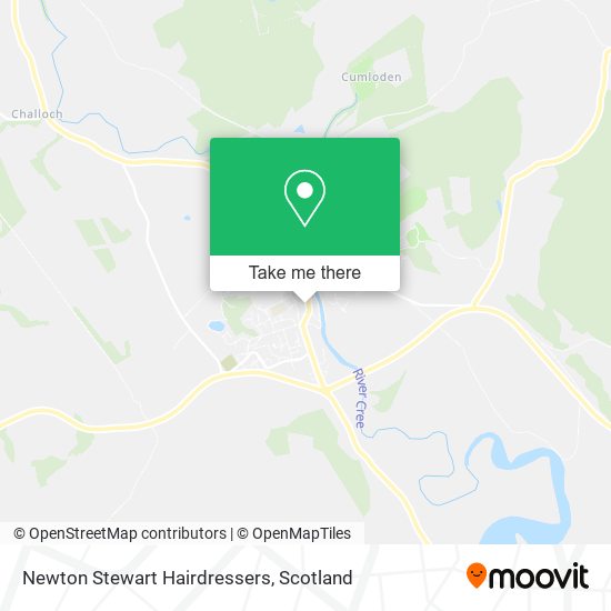 Newton Stewart Hairdressers map