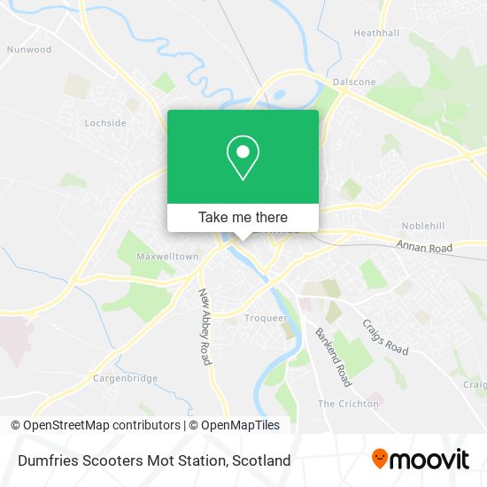 Dumfries Scooters Mot Station map