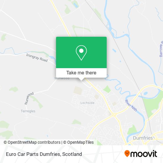Euro Car Parts Dumfries map