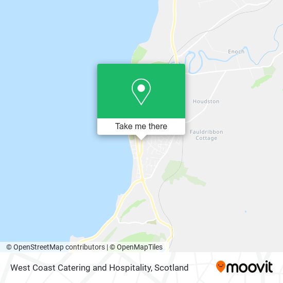 West Coast Catering and Hospitality map