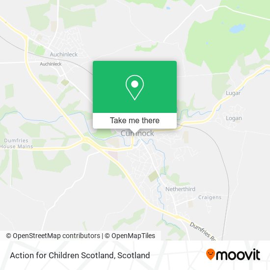 Action for Children Scotland map