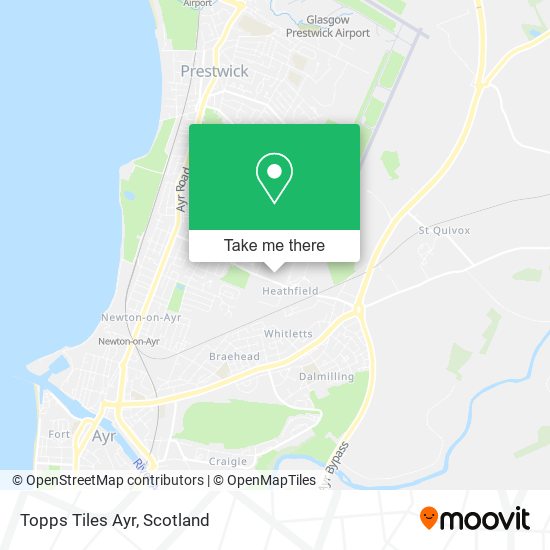 Topps Tiles Ayr map