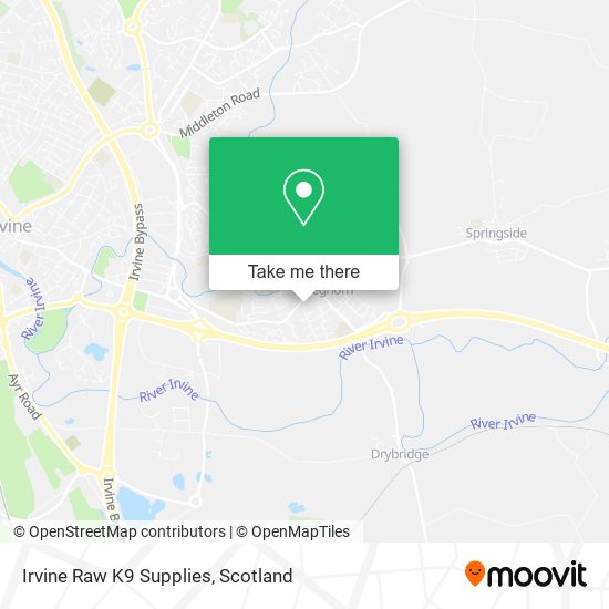 Irvine Raw K9 Supplies map