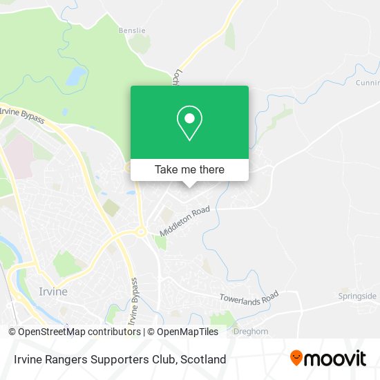 Irvine Rangers Supporters Club map