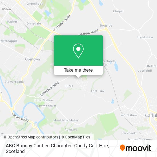 ABC Bouncy Castles.Character .Candy Cart Hire map