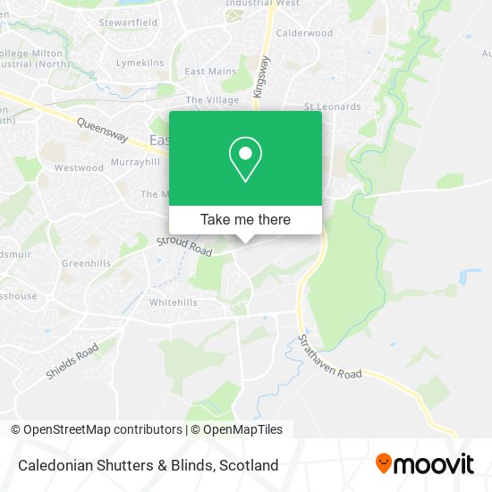 Caledonian Shutters & Blinds map