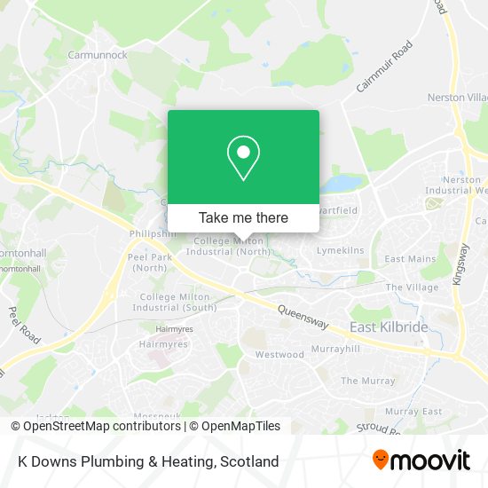 K Downs Plumbing & Heating map