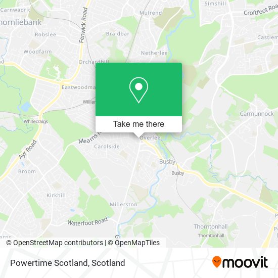 Powertime Scotland map