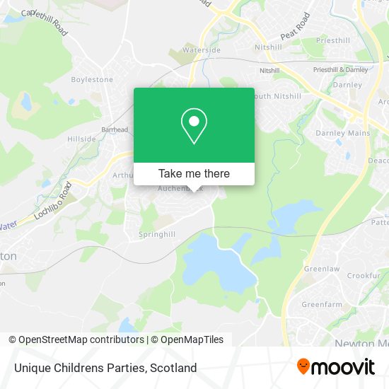 Unique Childrens Parties map