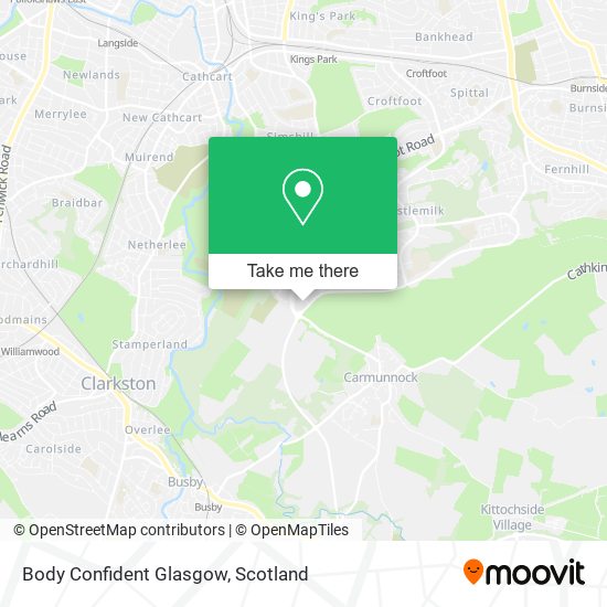 Body Confident Glasgow map
