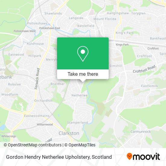 Gordon Hendry Netherlee Upholstery map