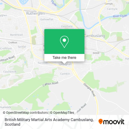 British Military Martial Arts Academy Cambuslang map