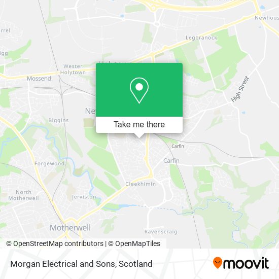 Morgan Electrical and Sons map