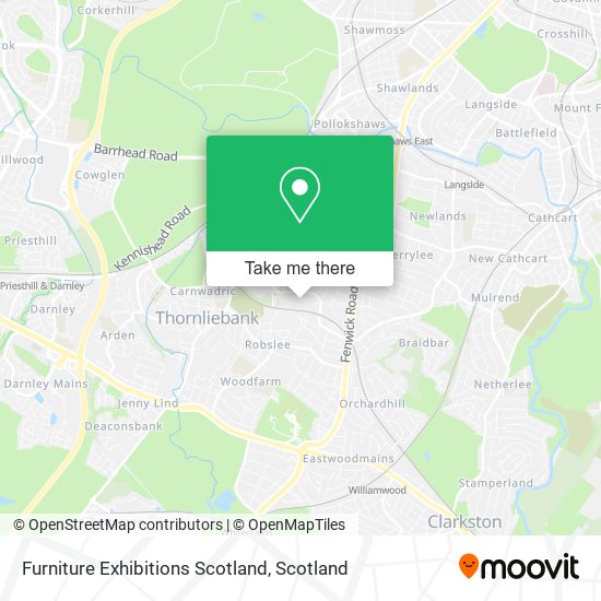 Furniture Exhibitions Scotland map
