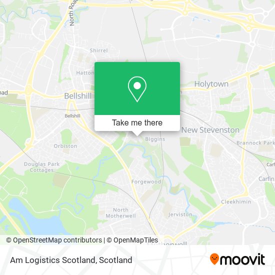 Am Logistics Scotland map