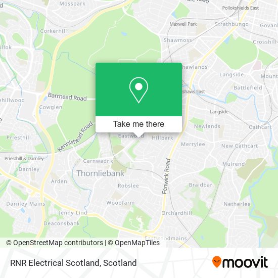 RNR Electrical Scotland map