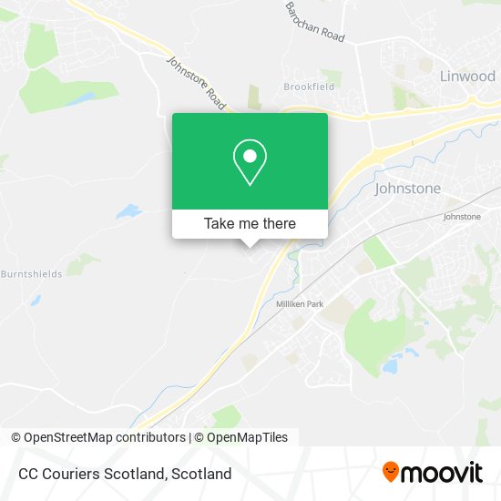 CC Couriers Scotland map