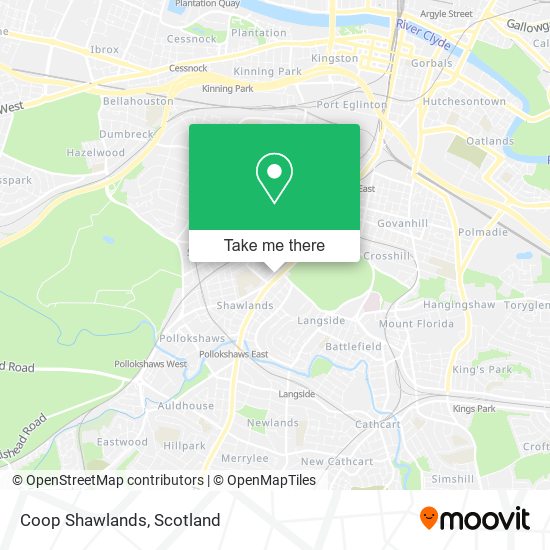 Coop Shawlands map